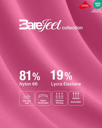 G4Free BareFeel Pregnancy Workout Tops Maternity Long Sleeve Shirts Ruches - color: Hot Pink, size: X-Small