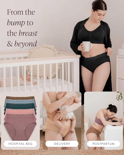 Kindred Bravely High Waisted Postpartum and Maternity Underwear - color: Neutrals, size: X-Large