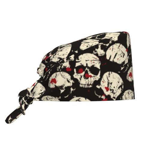 Jedenkuku Working Cap Surgical caps with Sweatband Adjustable for Men Women - color: Black2