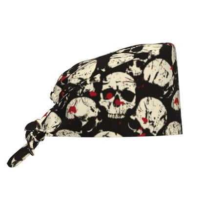 Jedenkuku Working Cap Surgical caps with Sweatband Adjustable for Men Women - color: Black2