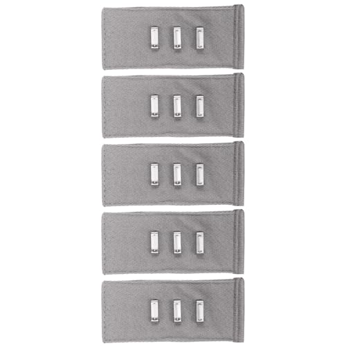 MECCANIXITY 5pcs Light Gray Pants Waist Button Extenders for Women Men 3.3" - color: Light Gray, size: 3.3"