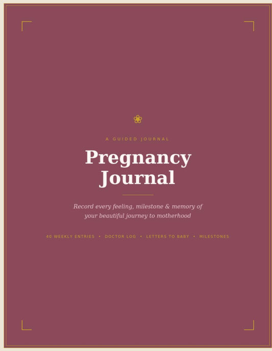 Pregnancy Journal: Week-by-Week Guided Notebook for Mamas-to-Be — Track Symptoms, Milestones, Doctor Visits & Write Letters to Your Baby
