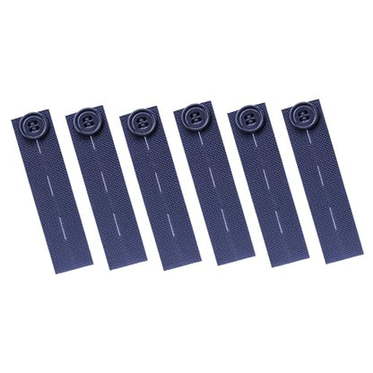 Mandala Crafts Navy Blue Elastic Waist Button Extender for Pants Waistband - color: Navy Blue, size: Stretchy 3.5 Inches