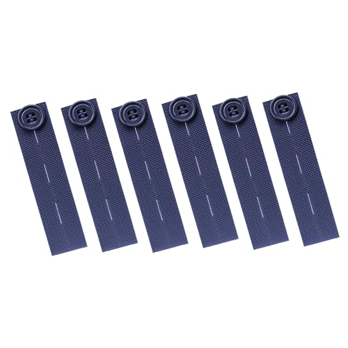 Mandala Crafts Navy Blue Elastic Waist Button Extender for Pants Waistband - color: Navy Blue, size: Stretchy 3.5 Inches