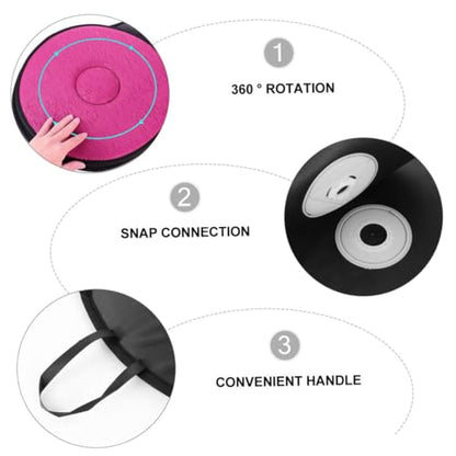 PartyKindom Cushion Cloth Degree Rotating 360 Multifunction Red Car Seat - color: Red