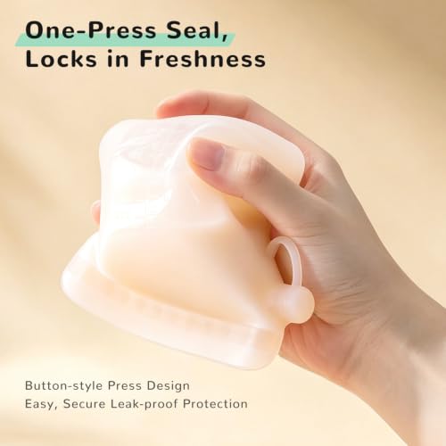 COMI Silicone Breast Milk Storage Bags Reusable, 9oz, BPA Free, 4Pink - color: 4Pink