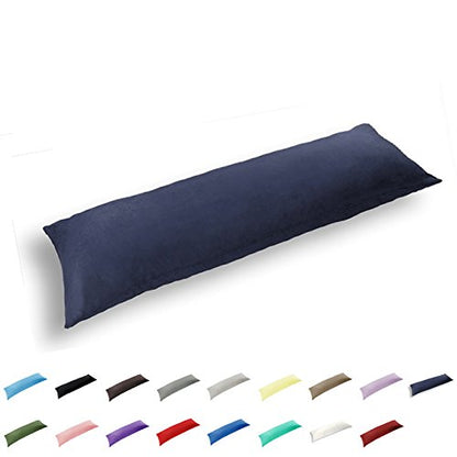 TAOSON Navy Blue 100% Cotton 300 Thread Count V Shaped Boomerang Pillowcase - color: Navy Blue