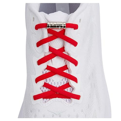 anan520 Tieless Elastic Shoe Laces, Elastic Shoelaces for Kids & Adults - color: Red