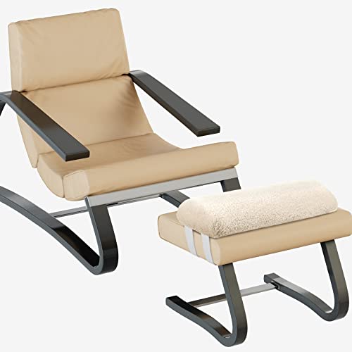 Wesiti Recliner Leg Rest Cushion Footrest Pillow Elevate Feet, Beige - color: Beige