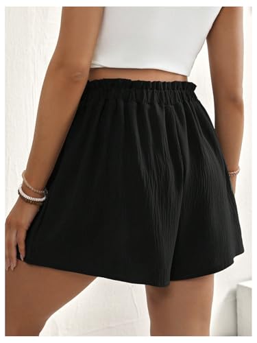 MakeMeChic Women's Maternity Shorts Summer Beach Wide Leg Shorts High Elastic Waisted Cover Ups - size: Medium