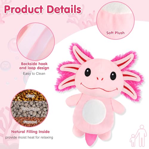 SuzziPad Axolotl Microwavable Heating Pad Plush, 6.8" X 10.6" - style: Axolotl