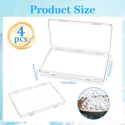 GRETJOB 4 Pcs Clear Freeze Flat Breastmilk Storage Organizer, Space Saving - color: 4 Pcs