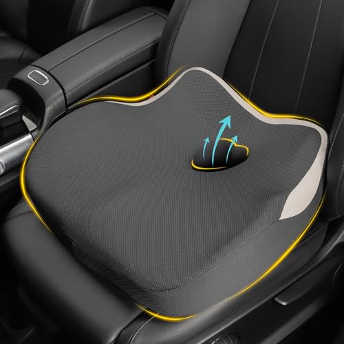 Allaboutsla Car Seat Cushion for Driving, Car Seat Pillow for Short Drivers - color: Gray
