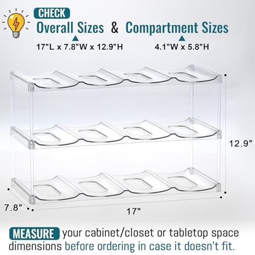 Premium Water Bottle Organizer for Stanley 40OZ & Various Bottles, Tumblers - size: 3 Tier for 12