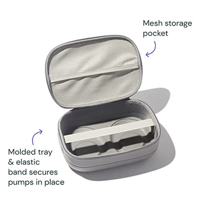 Willow Breast Pump Carrying Case, Grey, Use with Hands Free Wearable Breast Pumps, Ultra Durable Hard Shell Breast Pump Case with Removable Tray, Compact and Discreet - color: Grey, size: Carrying Case