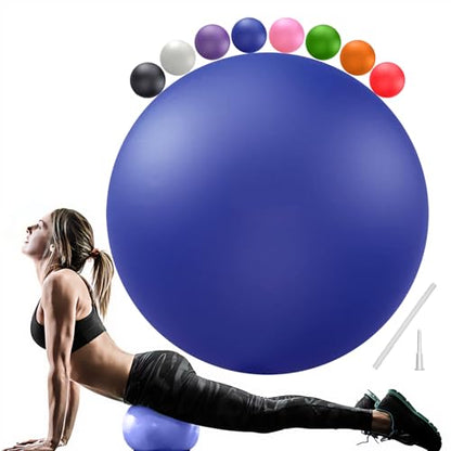 Soft Pilates Yoga Ball, Small Exercise Ball, Mini Rubber Workout Equipment - color: Blue