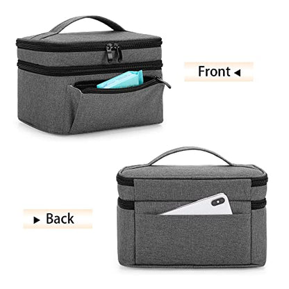 BAFASO Wearable Breast Pump Bag with a Waterproof Pump Parts Pad, Black - color: Gray