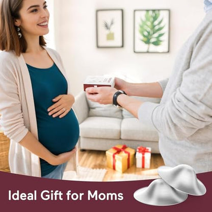 Momcozy 999 Silver Nursing Cups, Hole-Free Design,XXL Size - size: XX-Large