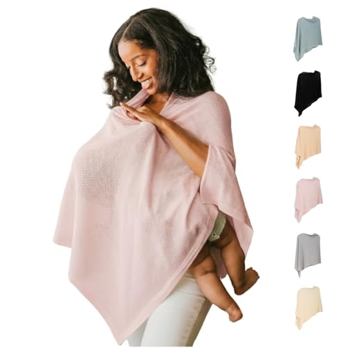 Gold Mamas Breathable Nursing Cover for Breastfeeding, Light Pink - color: Pink