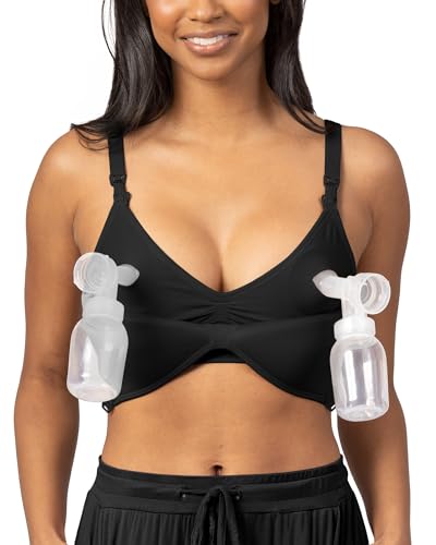 Kindred Bravely Sublime Contour Hands Free Pumping & Nursing Bra, Wireless - color: Black, size: 1X-2X