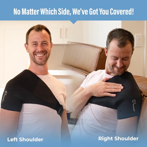 TheraICE Shoulder Ice Pack Wrap, Reusable Ice Pack for Rotator Cuff & Shoulder Pain Relief + TheraICE Migraine Relief Cap PRO