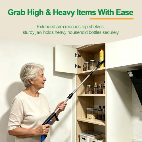 43"+36" Long Grabber Reacher Tool for Seniors &12" Mini Iron Grabber - color: 43"+36"+12"