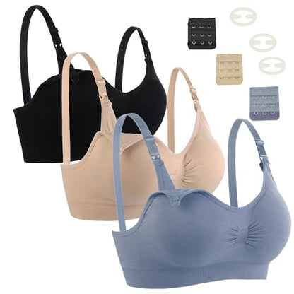 Nursing Bras for Breastfeeding Maternity Bra Breastfeeding Wirefree Seamless Pregnancy Bralette for Womens - size: X-Large