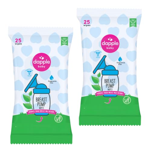 Dapple Baby - Breast Pump Wipes, Wipes Pouch - 25 Count (2 Pack) - size: 25 Count (Pack of 2)