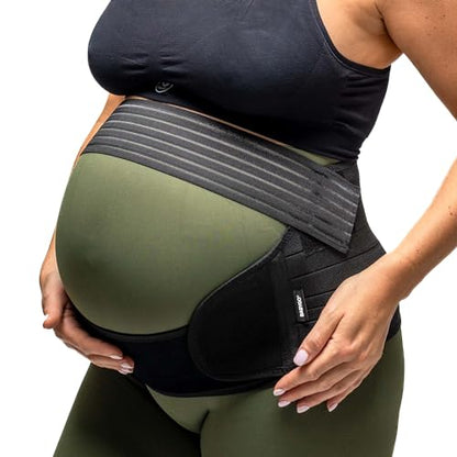 BABYGO 4 in 1 Pregnancy Support Belt, Maternity Band - color: Black, size: Small