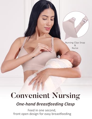 AIRCUTE Nursing Bras for Breastfeeding Seamless Postpartum Bra Soft Pregnancy Bra Wireless Maternity Bralette - color: Black-dusk, size: Small