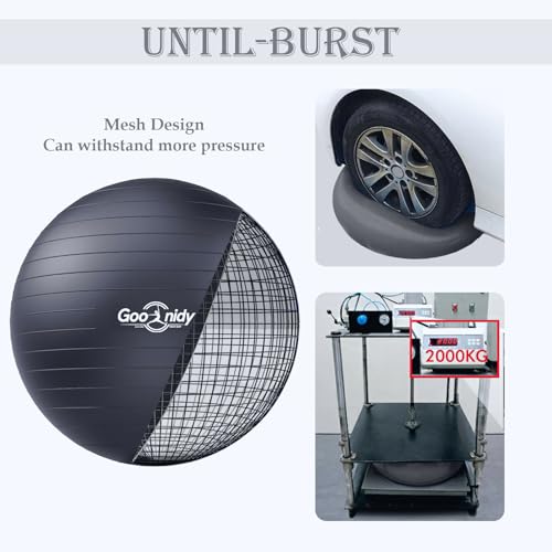 Soft Exercise Ball, Yoga Pregnancy Ball Chair, Pilates Equipment with Pump - color: Black, size: M(19-22inch/48-55cm)