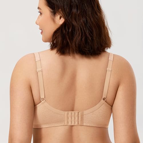 CALVENA Women's Lightly Padded Nursing Bra - color: Oatmeal Heather, size: 36B