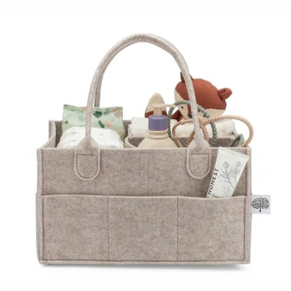 Parker Baby Co. Felt Diaper Caddy Organizer - Regular, Oatmeal - color: Oatmeal (Heathered Brown), size: Regular