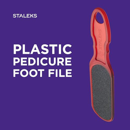STALEKS Classic 10 Coarse Foot File for Callus & Rough Skin, 60/80 Grit - color: Red