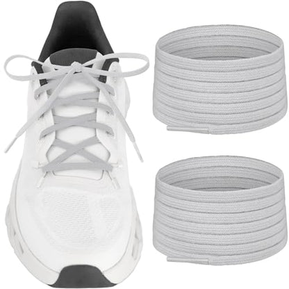 5/32" (4mm) Thin Flat Shoe Laces for On Cloud Sneakers - color: Gray, size: 63"/160cm