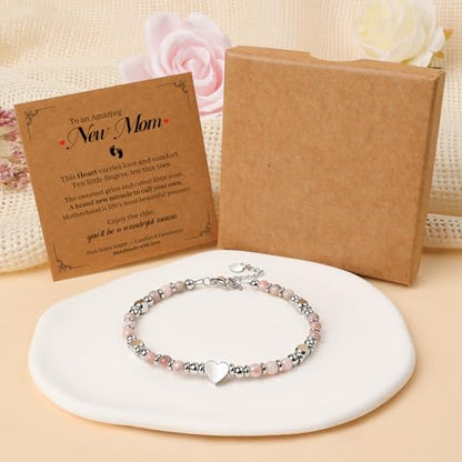 Gifts for Women, Heart Natural Stone Bracelet