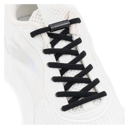 Elastic Shoe Laces for Kids and Adults Sneakers,Elastic No Tie Shoelaces - color: Black 1