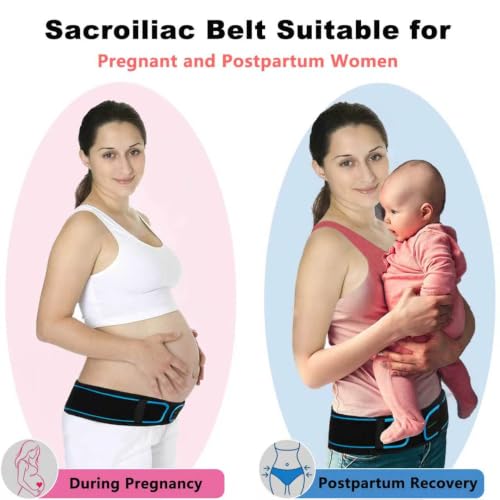 KONSEDIK Sacroiliac SI Pelvic Belt,Lower Back Support Brace for Men&Women-L - size: Large