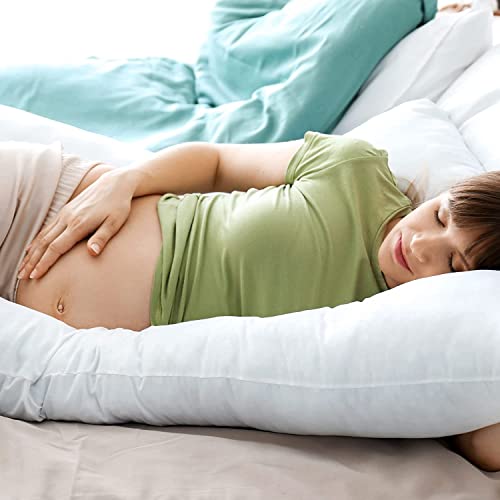 Bluestone Pregnancy Pillow, Body Cushions for Adults, White, 60” x 38”