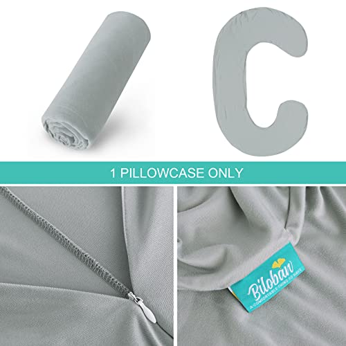 Pregnancy Pillow Cover C Shaped (ONLY Pillowcase), Grey - color: Grey, size: C-Shape