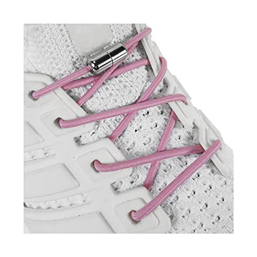 Elastic Shoe Laces - No Tie Shoelaces for All Adult and Kids Sneakers Fits Board Shoes and Casual Shoes (2 Pairs) - color: Pink