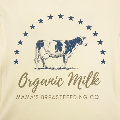 Nursing Shirts for Breastfeeding Women Zipper Maternity Graphic Tee - color: Apricot-2, size: Medium