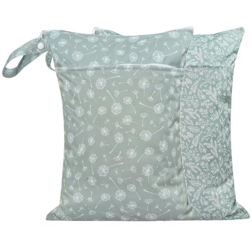 Waterproof Wet Dry Bags with Two Zippered Pockets and Handle - color: Dandelion