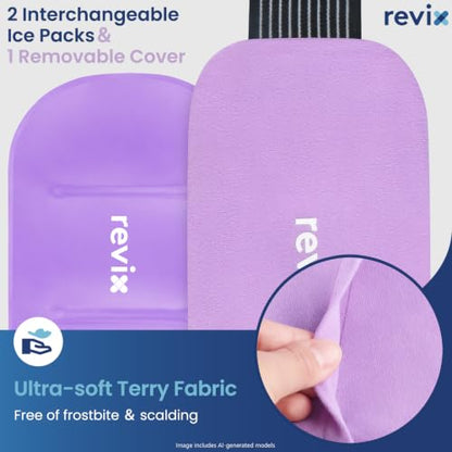 REVIX 2-Pack Ice Packs for Injuries, Reusable Hot & Cold Gel Wraps - color: Purple, size: Large 12 x 6 Inch