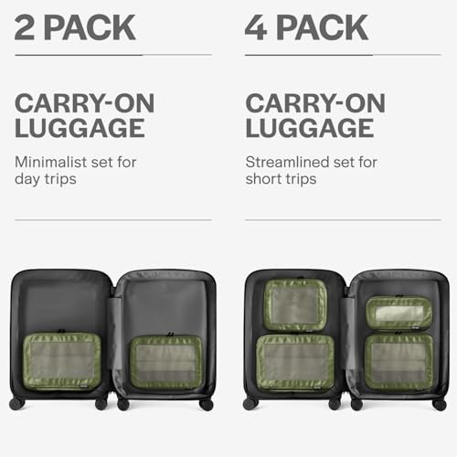 Aerotrunk Compression Packing Cubes for Travel, 2-Pack, Olive - color: Olive, size: 2-Pack