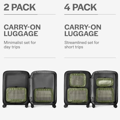 Aerotrunk Compression Packing Cubes for Travel, 2-Pack, Olive - color: Olive, size: 2-Pack
