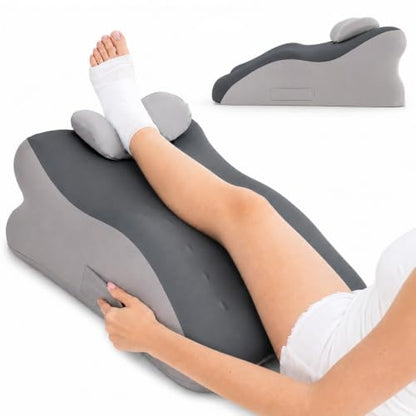 Leg Elevation Pillow, Adjustable Height for After Surgery, Grey - color: Gray