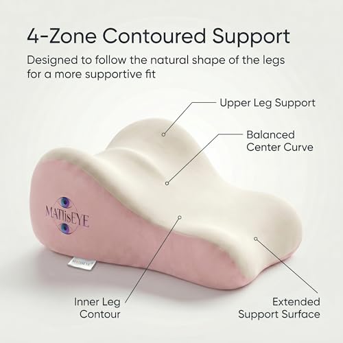 Memory Foam Wedge Pillow, Contoured Firm 50D Support, Pink Grey - color: Pink Grey