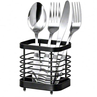 Utensil Holder, Stainless Steel Utensil Drying Rack for Kitchen Counter - color: Small, Black
