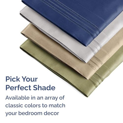 King Standard Pillow Cases Set of 2 - Pillowcase Covers - Heathered Grey - color: 40 - Heathered Grey, size: King Standard